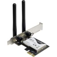 Inter-Tech DMG-32 | Interne WLAN-adapter | PCIe x1 | Wi-Fi 5 (802.11ac) | Dual-band 2,4 & 5 GHz | 650 Mbps | 2x 2dBi antennes