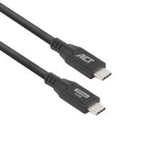 ACT | USB 3.0 Kabel | 10Gbps | 60W | USB-C naar USB-C | 2m | Zwart