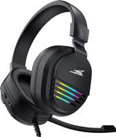 Baracuda PEARL RGB | On-Ear Gaming Headset 3,5mm en USB | Zwart