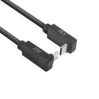ACT AC7478 | USB 3.2 Gen 2 Kabel | USB-C (haaks boven/beneden) naar USB-C (haaks boven/beneden) | 60W | 10Gbps | 2m | Zwart