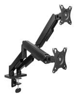 ACT AC8314 Monitorarm Essentials | Verstelbare Monitor-bureaubeugel | Tot 35" | Max 2x 9 kg | VESA 75x75 / 100x100 | 2 Monitoren | Gasveer