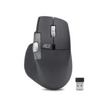 ACT AC5147 | Draadloze Multi-Connect Muis | Bluetooth en USB-A Ontvanger | Oplaadbaar | 4800 DPI | Stille Klik | Zwart