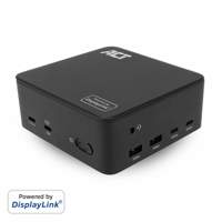 ACT Universeel USB-C Dockingstation | 4K | 3 Monitoren via HDMI en DisplayPort | DisplayLink