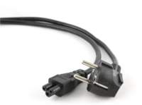 Gembird PC-186-ML12 | 3 m Stroomkabel | Schuko (CEE 7/7) naar C5 (Mickey Mouse) | Zwart | VDE-goedgekeurd | 10A / 250V